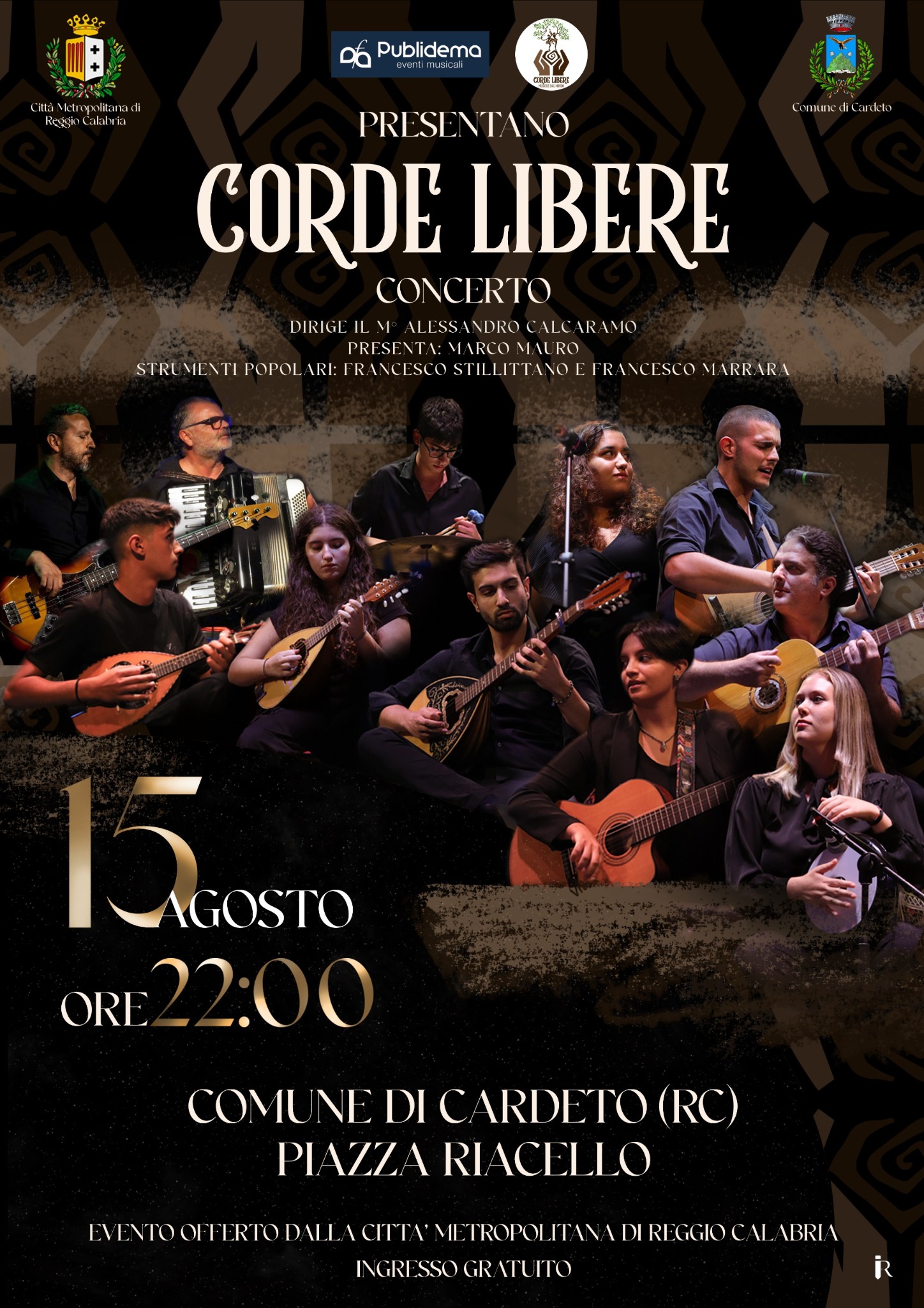 Locandina del concerto a Cardeto