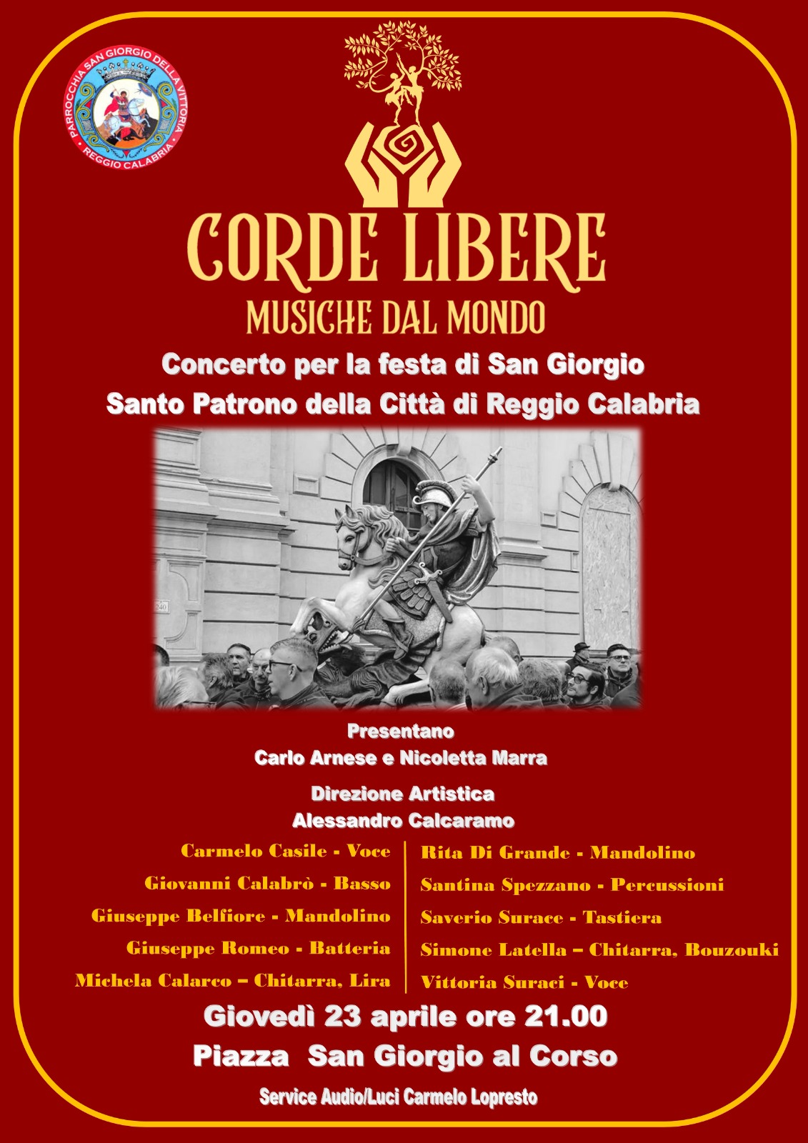Locandina del concerto per San Giorgio