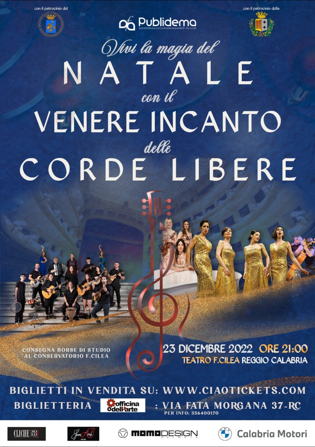 Locandina del concerto di Natale con Incanto Quartet