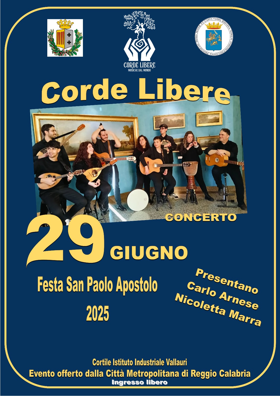 Locandina del concerto per la festa di San Paolo
