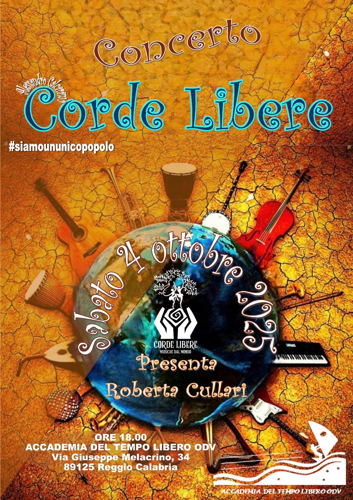 Locandina del concerto per l’apertura dell’anno associativo