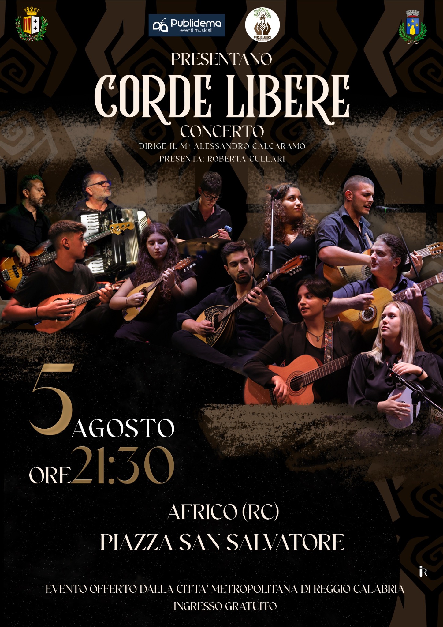Locandina del concerto ad Africo