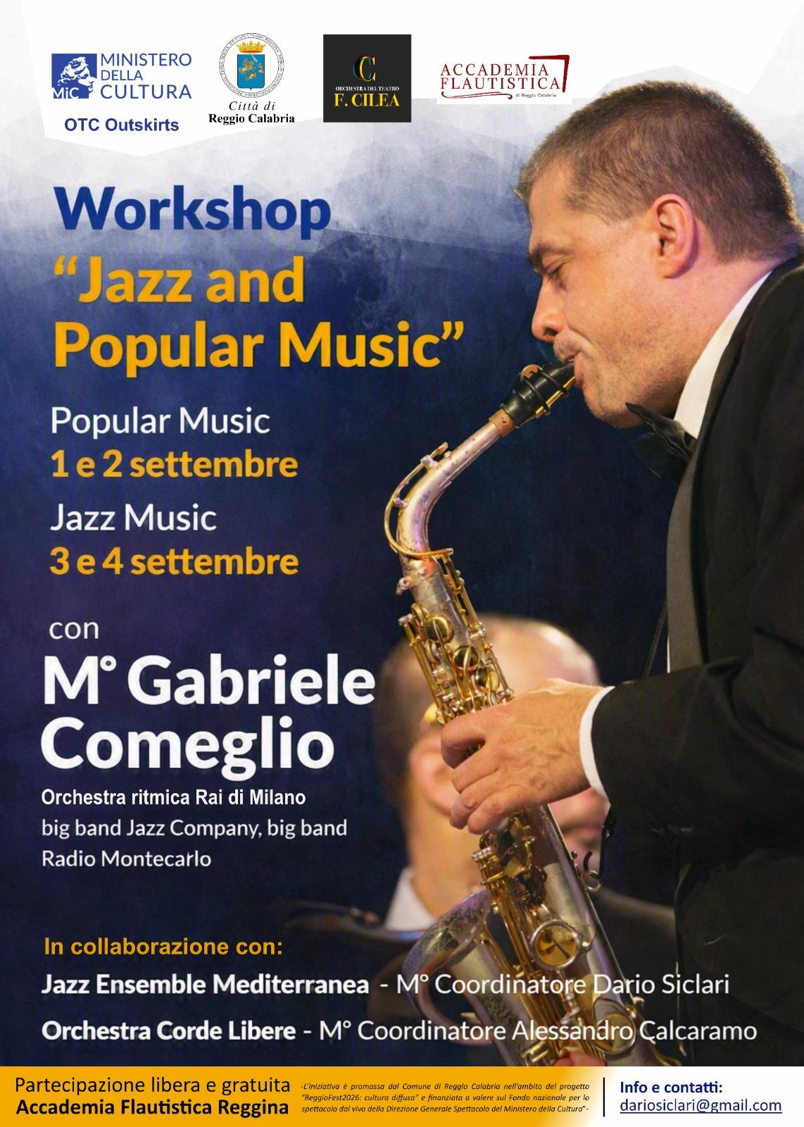 Locandina del workshop Jazz and Popular Music